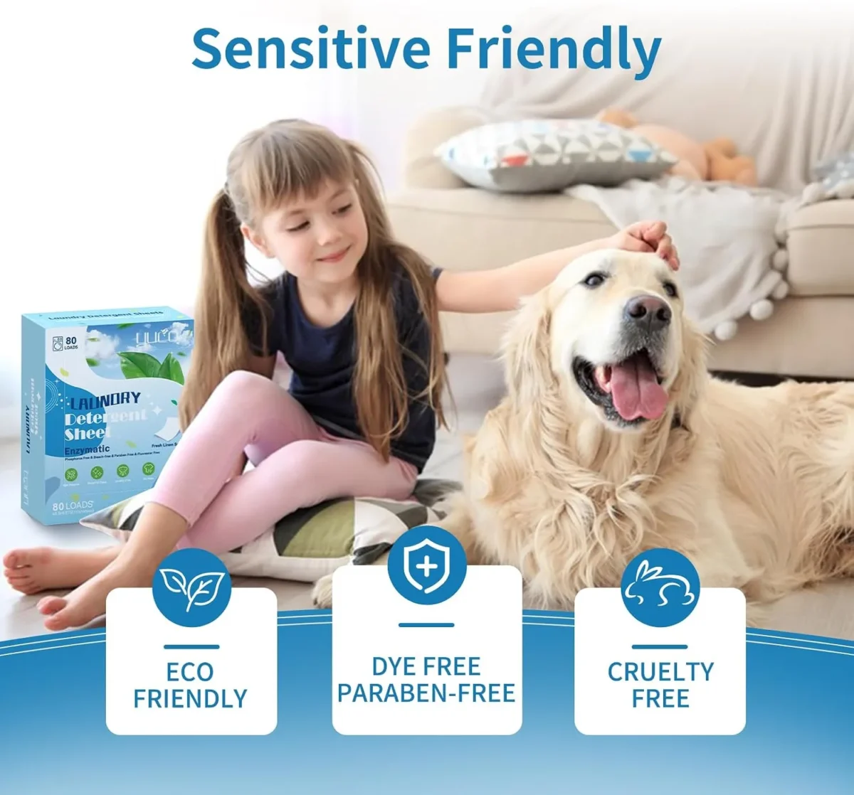 YUCO Laundry Detergent Sheets – 80 Loads Eco-Friendly Liquidless Washer Sheets, Plastic-Free & Hypoallergenic (Fresh & Forest Scent) - Image 14