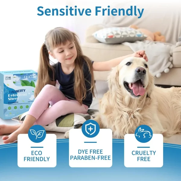 YUCO Laundry Detergent Sheets – 80 Loads Eco-Friendly Liquidless Washer Sheets, Plastic-Free & Hypoallergenic (Fresh & Forest Scent) - Image 14