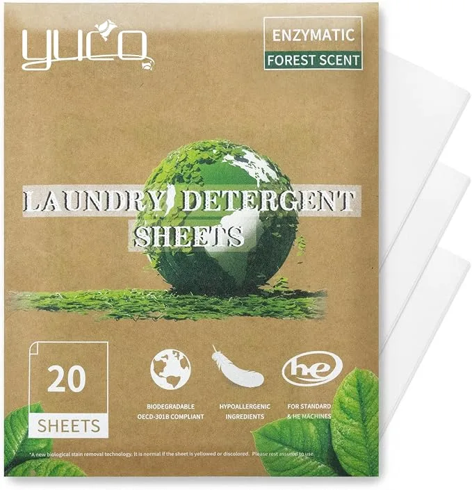YUCO eco-friendly liquidless laundry detergent sheets