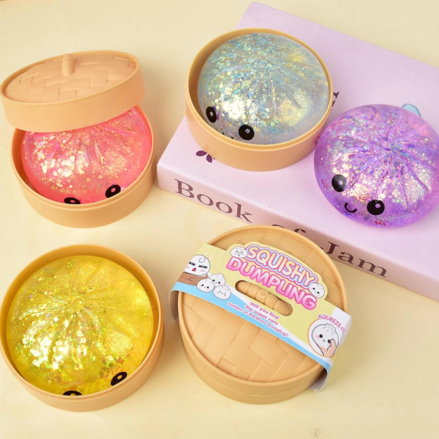 Aurora glitter dumpling squishy shimmering finish
