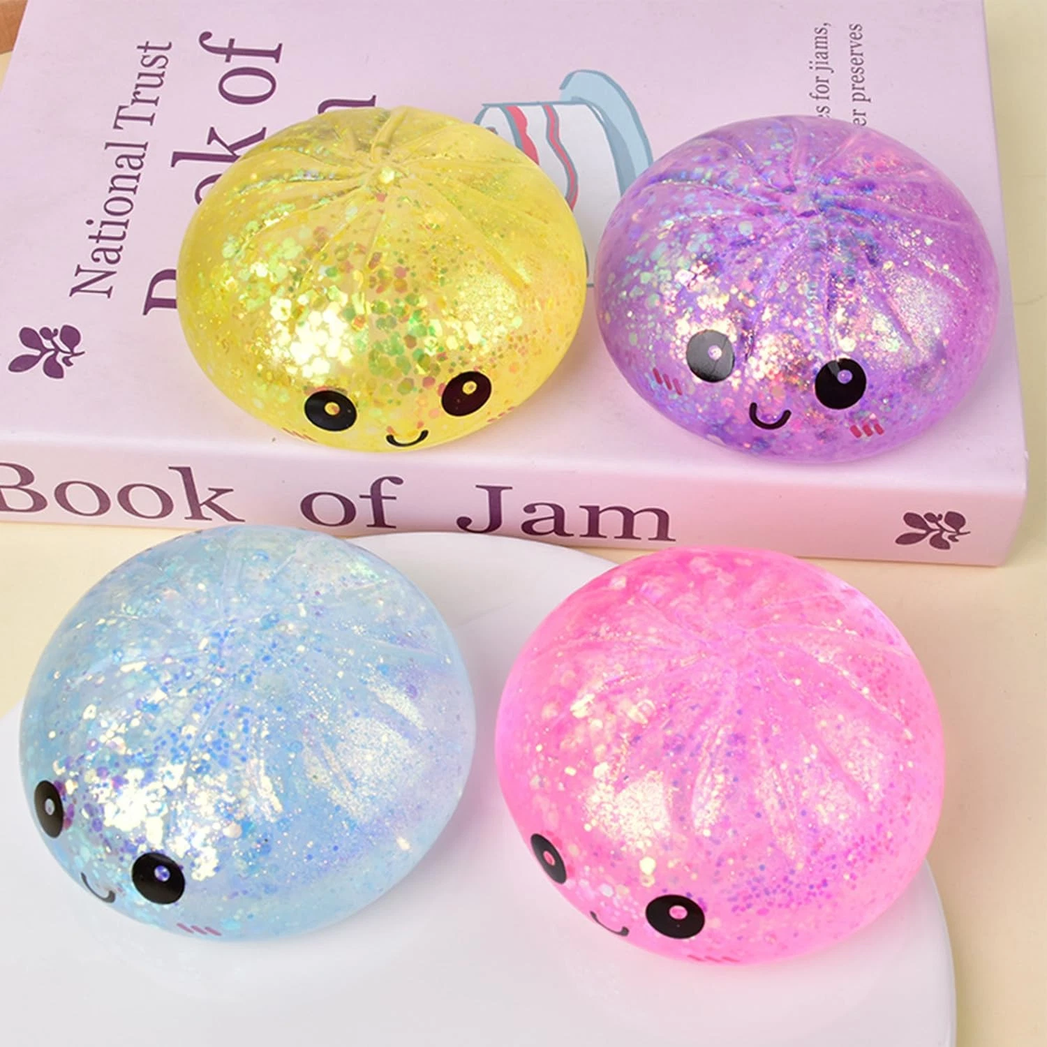 Glitter dumpling mystery box aurora squishy toy