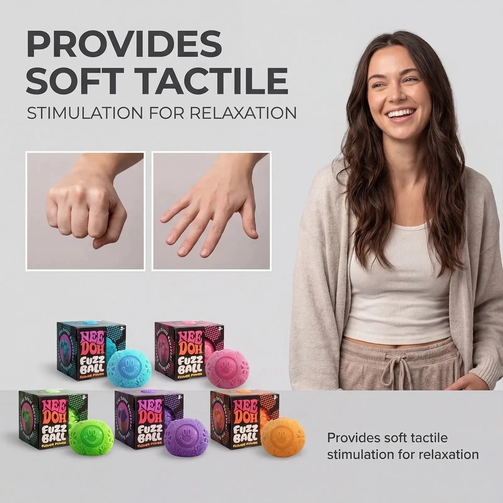 Sensory squeeze toy relieves stress and anxiety