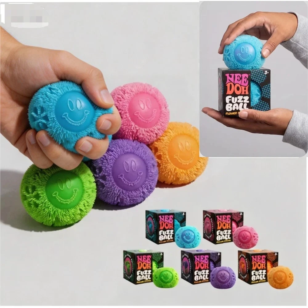 NeeDoh Fuzz Ball Wonder Waves velvet sensory squeeze toy