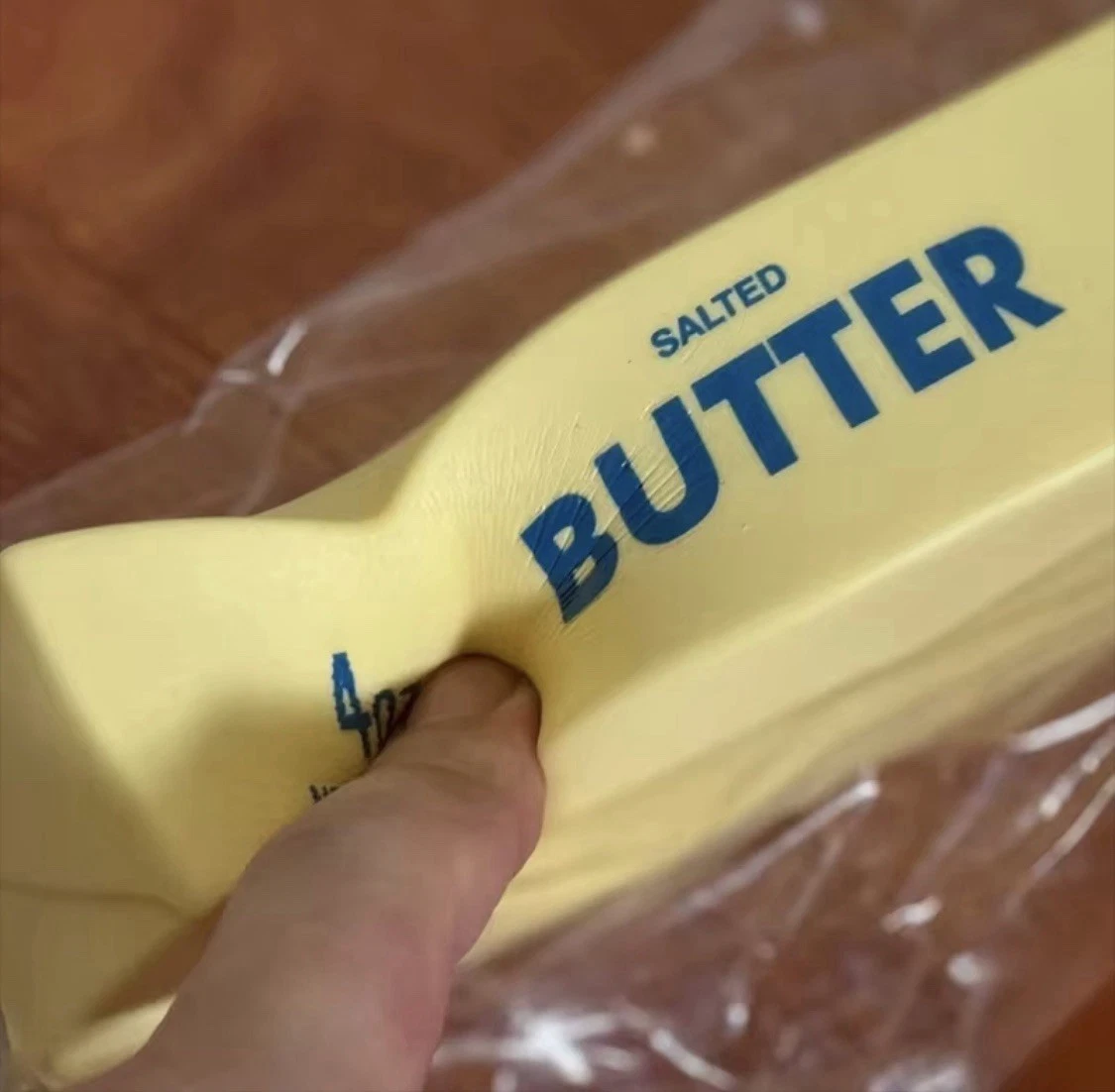 Portable butter squishy toy size