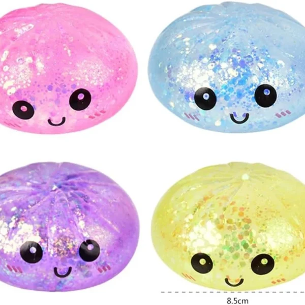 Glitter Dumpling Mystery Box – Aurora Squishy Stress Relief Squeeze Toy, Random Colorful Dumpling (1pc) - Image 3