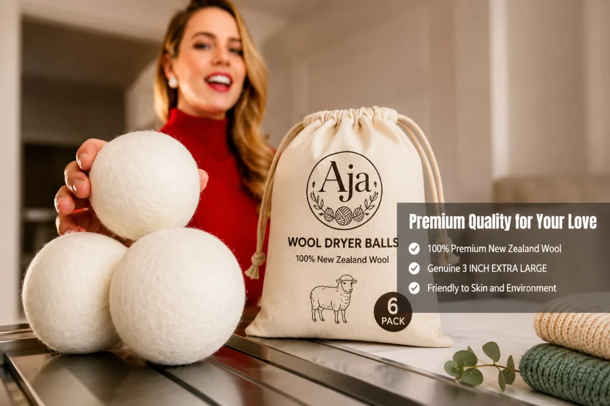 XL Wool Dryer Balls 6-Pack – 100% New Zealand Wool, Reusable Natural Fabric Softener & Dryer Sheet Alternative - Image 4