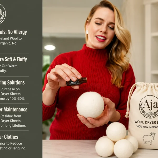 XL Wool Dryer Balls 6-Pack – 100% New Zealand Wool, Reusable Natural Fabric Softener & Dryer Sheet Alternative - Image 5