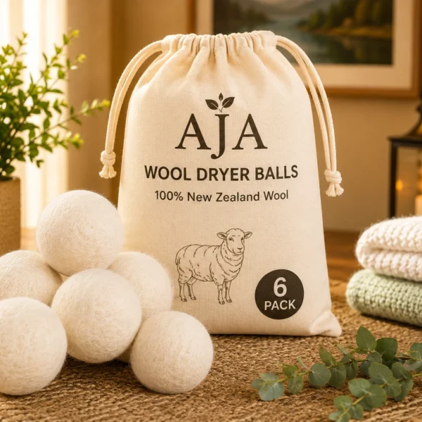 XL Wool Dryer Balls 6-Pack – 100% New Zealand Wool, Reusable Natural Fabric Softener & Dryer Sheet Alternative - Image 7