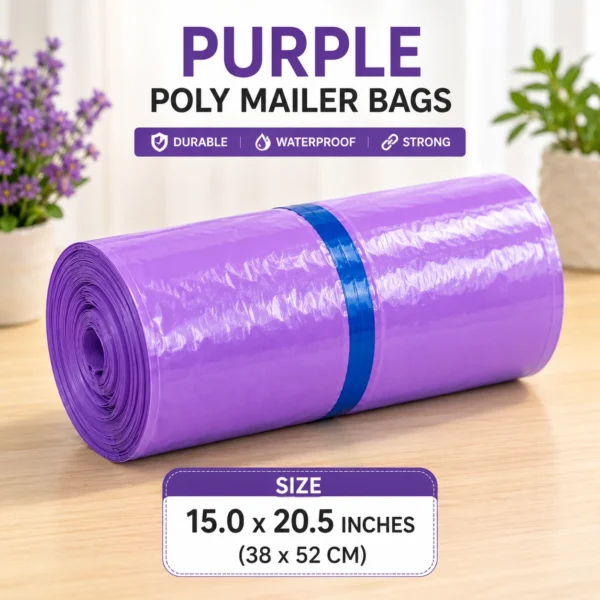 100 Poly Mailers – Self-Seal Shipping Bags, Thick Opaque Mailing Envelopes in 6 Colors & Sizes (Gold, Blue, Pink, Purple, Green, White) - Image 4